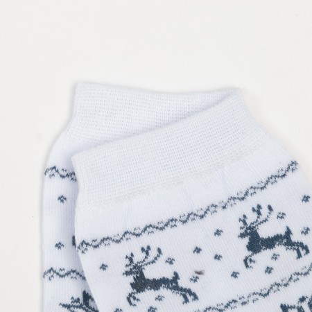 Women's socks "deer" color white, size 23-25-2