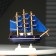 Souvenir small "Stratford" souvenir ship, sides blue with a white strip, blue sails, 4 × 16.5 × 16 cm
