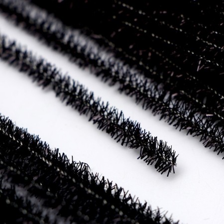 Wire with a pile for crafts "Shine", set of 50 pcs., Size 1 pc. 30 × 0.6 cm, black color-1