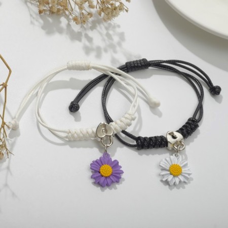 Bracelets "Demetrons" chamomile with locks, colored, 7 cm-2