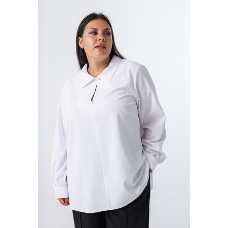 Female blouse, size 64, white color-2