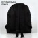 School backpack textile with lacing, black color