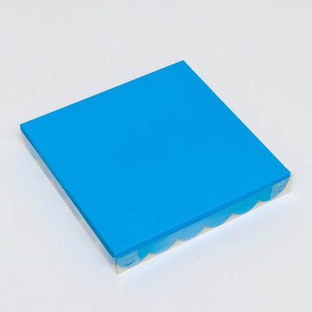 Box for cookies, blue, 21 x 21 x 3 cm-2