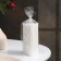 Decorative candle "Triangle with faces", 6x12 cm, white, 12 hours