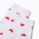 Women's hearts socks, white/red color, rr 23