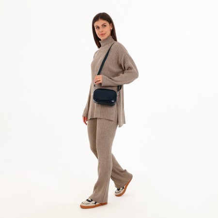 Bag Cross-Bodi with a zipper, blue color-10