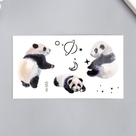 Tattoo on the body color phosphorus "dog/panda" mix 6x10.5 cm-1