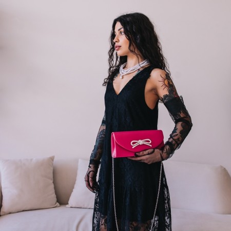 Female bag on magnet, color fuchsia-8
