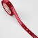 A satin ribbon “Dream Fulfilling”, 15 mm, 23 ± 1 m, Red color No. 033