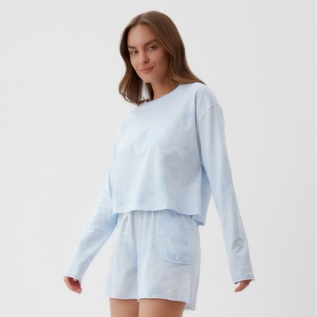 Women's costume (longshit and shorts) KAFTAN p. 48-50, blue-7