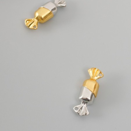 Magnetic Metal Castle "Candy" gold and silver set 2 pcs 1x3x1 cm-1