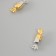 Magnetic Metal Castle "Candy" gold and silver set 2 pcs 1x3x1 cm