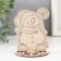 Figure on the stand "Snowman with a lollipop" natural 10.5x8.5 cm (set 2 parts)