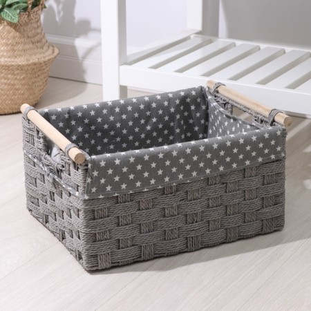Basket for storage laid handmade DOLAND, 41 × 30 × 20 cm, color mix