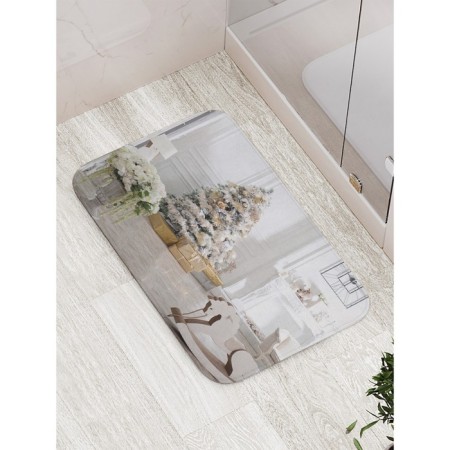 Bathroom mat "Atmosphere of Christmas", anti -slip, size 52x77 cm