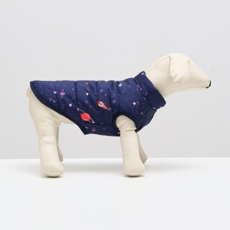 Dog jacket "Cosmos", size S, dark blue (DS 26, Osh 24, OG 34 cm)-1