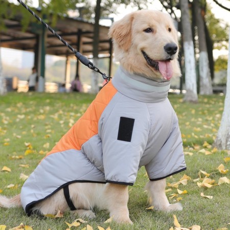 Jacket for large dogs, membrane, 2xl (DS 45, Osh 45, OG 63cm), gray-orange-1