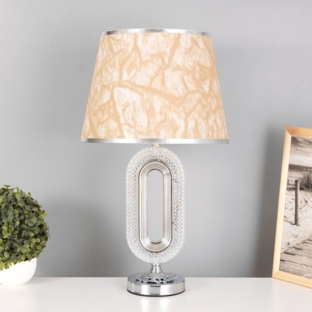 Table lamp "Reta" 1x40W E27+backlight, chrome 29x29x51cm