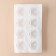 Form for mousse desserts and baking konfinetta "faces", silicone, 29.5 × 17.2 cm, 8 cells (5.6 × 6.4 × 4.5 cm), white color