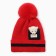 Children's hat minku, central red, rr 48-50