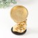 Polystone candlestick for 1 candle "Abstraction. Elephant" Gold 10.9x9.5x23.8 cm