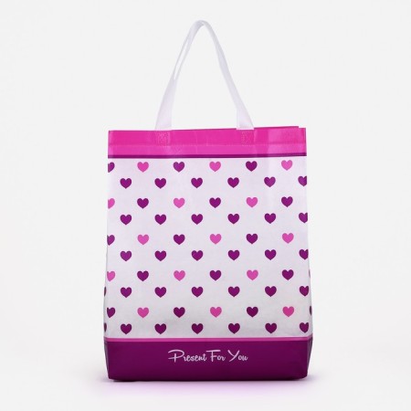Household bag without fastening, purple color-1