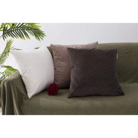 Pillowcase "Crystal", size 45x45 cm, dark brown color-3