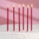 Candles for the cake "Classic" with a stand, 13 cm, 6 pcs, ruby