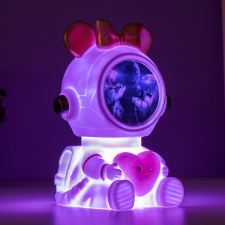 Night-wound Mishka Bear Cosmonaut Led usb white 12x12x16.5 cm-7