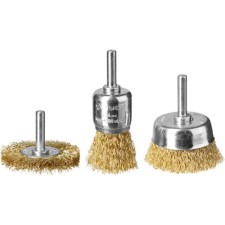 A set of brushes for a bison drill 3530-he3_z02, brass, steel, 0.3 mm, 20/40/50 mm, 3 pcs.