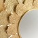 Decor Wall metal with a mirror "Flower. Sugar" gold 78.7x78.7x3.8 cm