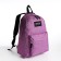 School backpack from textiles on lightning, external pocket, lilac color