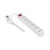 Extension cord Standard 5 nests, 1.5m, 3x1.0mm², s/s, with a switch, 2 USB, white rexant