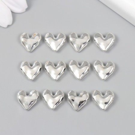 Busina for creativity Metal "heart" silver 1.1x1.1 cm-1