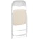Fold 1 Metal Carcass chair, metal/eco -leather, white/beige 43x40x77 cm