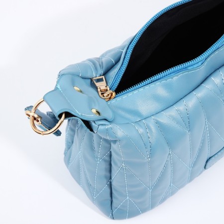 Bag Cross-Bodi with a zipper, blue color-9