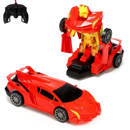 Robot radio -controlled “Lambo”, transforms, works from batteries, color mix