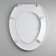 The toilet seat with the Rossplast lid "Decor. White marble ”, 44 x 36 cm, white color