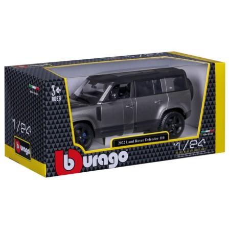 BBURAGO LAND Rover Defender 110 2022, Die-Cast, 1:24, Gray color-7