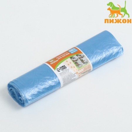Bio bags for cat trays "Pigzon" 45x65 cm, 12 μm, 10 pcs, blue-2