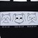 Bag Schoper cats on a zipper, without lining, black color