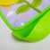 Bibslate for feeding "Flower" waterproof on the button, with a super-carman, the color is green