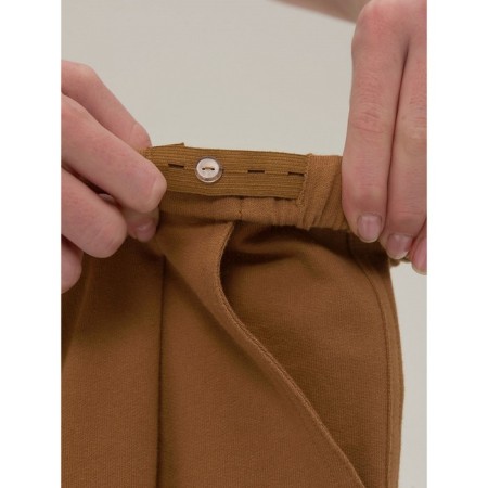 Pants for girls, height 116 cm, brown color-2