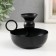 Summier Metal for 1 candle with a handle "Witte with a bowl" d = 2.6 cm black 10x10x8.5 cm