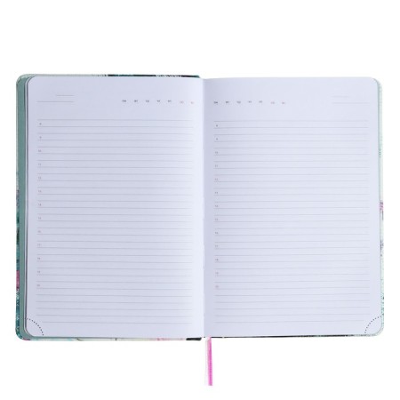 Leduced Diary A5, 160 sheets, Devente.elizabeth, firm artificial leather cover with foam rubber, color slice, a, block 70 g/m2, blue-7
