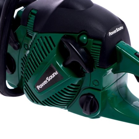 Forest chainsaw, green, sound effects, works from batteries-3