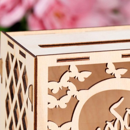 Wedding Bank "Love", wood, assembly, 24x10x16 cm-4