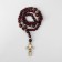 Parsing wooden "Orthodox" 50 beads through a golden ball, brown color