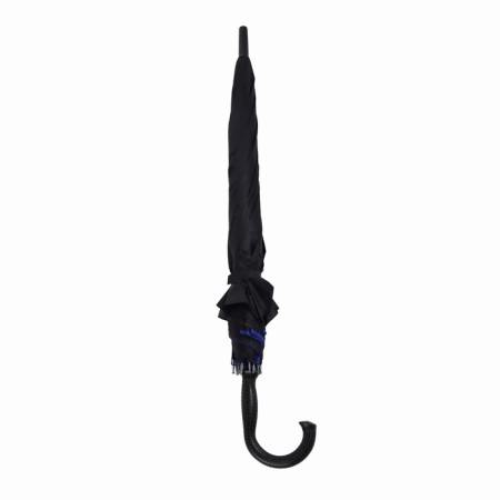 Umbrella - semi -automatic cane "plain", two -layer, 16 knitting needles, r = 52 cm, black/blue color-8