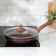 Granit Ultra Red, D = 26 cm pan, plastic handle, glass cover, anti -stick coating, brown color